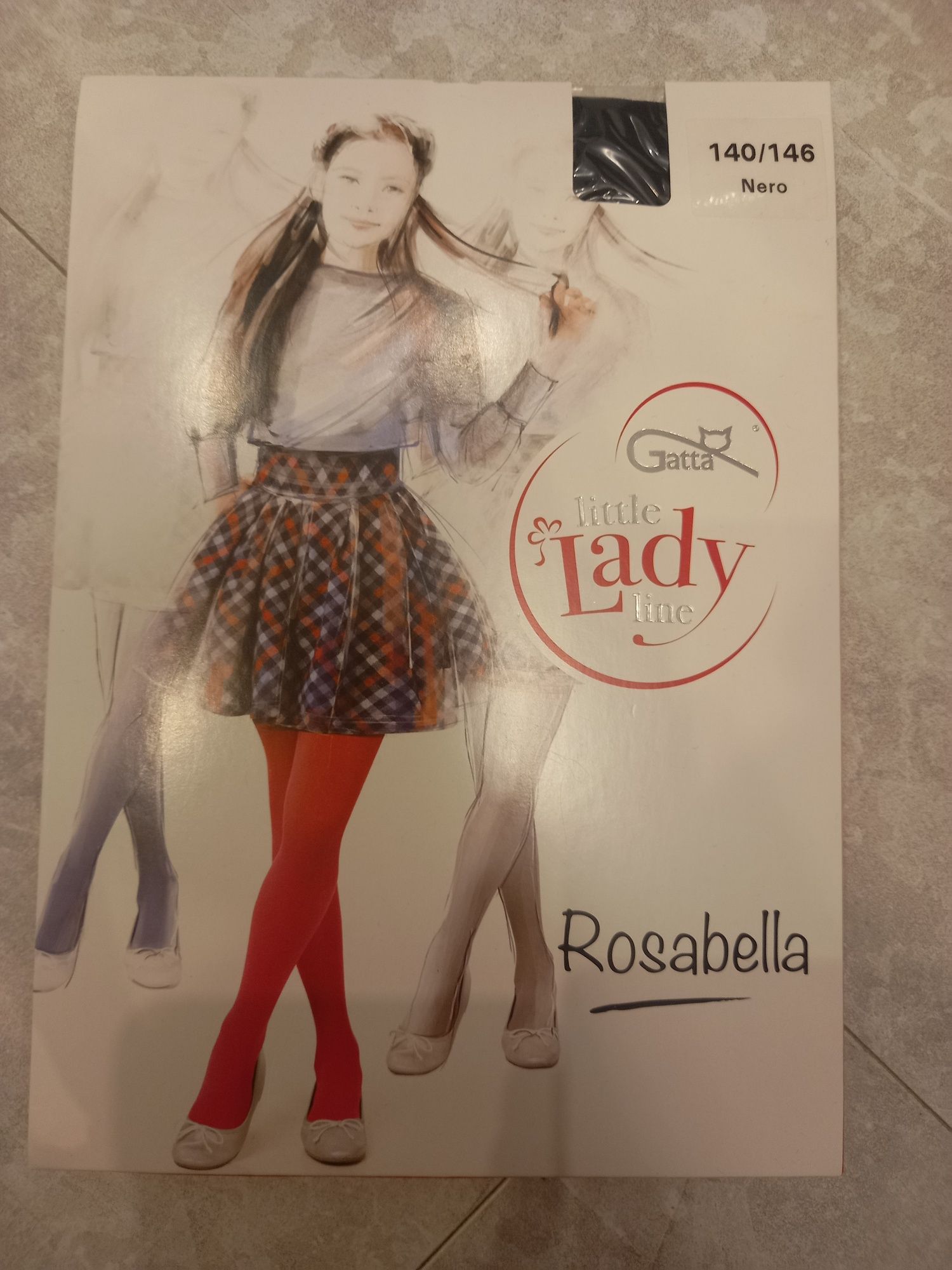 Nowe rajstopy Gatta czarne 140/146