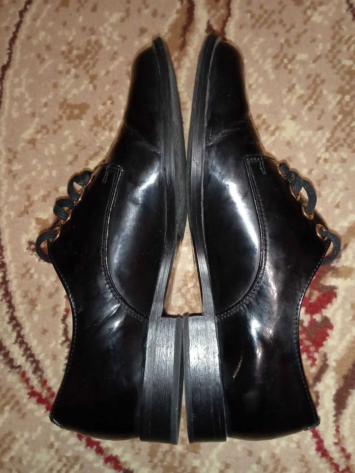Классические женские черные туфли 36 размер туфлі жіночі взуття