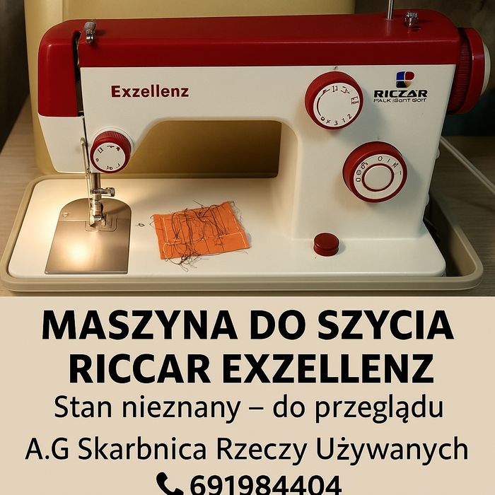 Maszyna do szycia Riccar Exzellenz RS-76 – vintage, w walizce

Na sprz