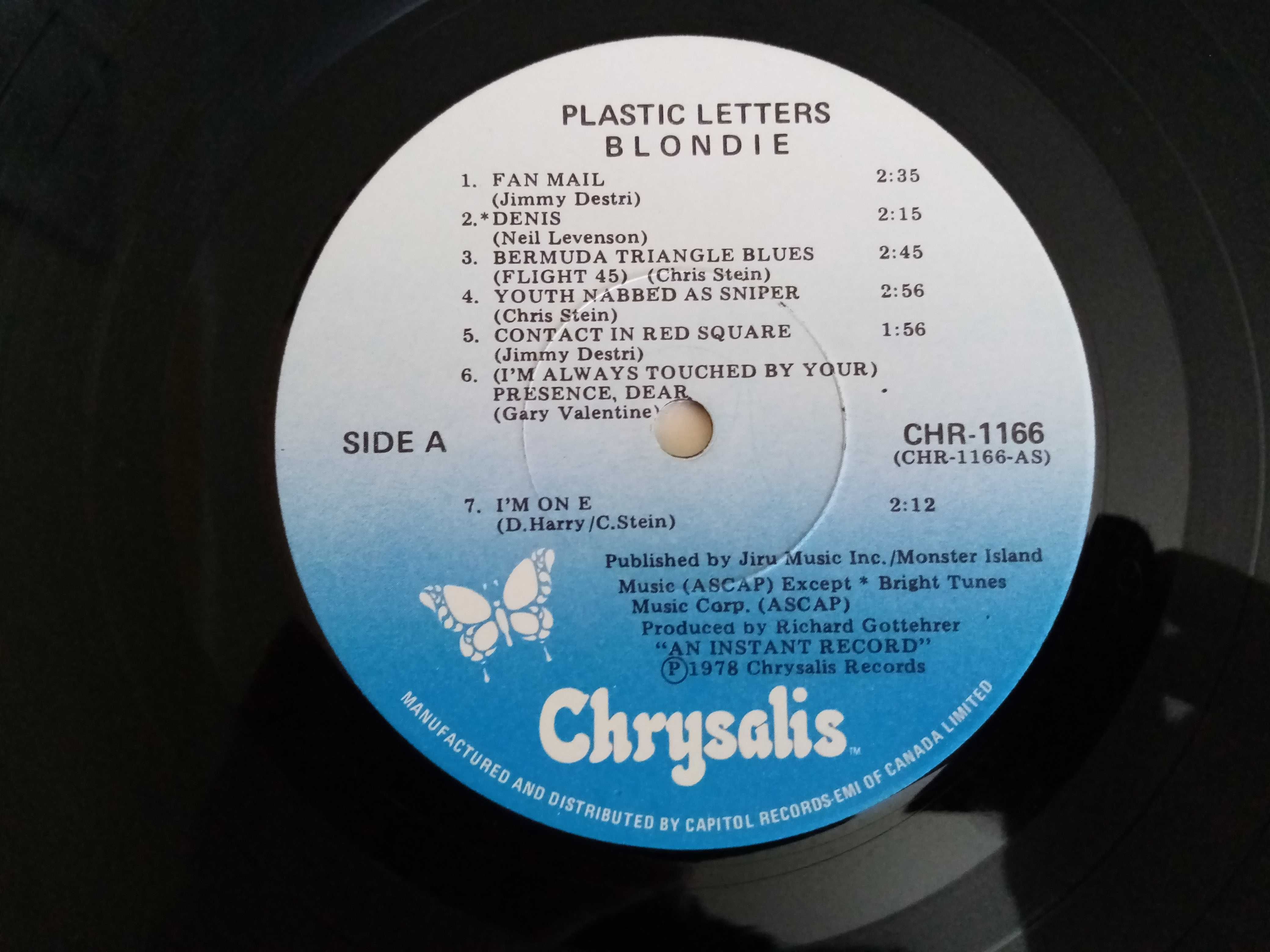 Blondie  Plastic Letters  LP  WINYL  CAN  EX/EX