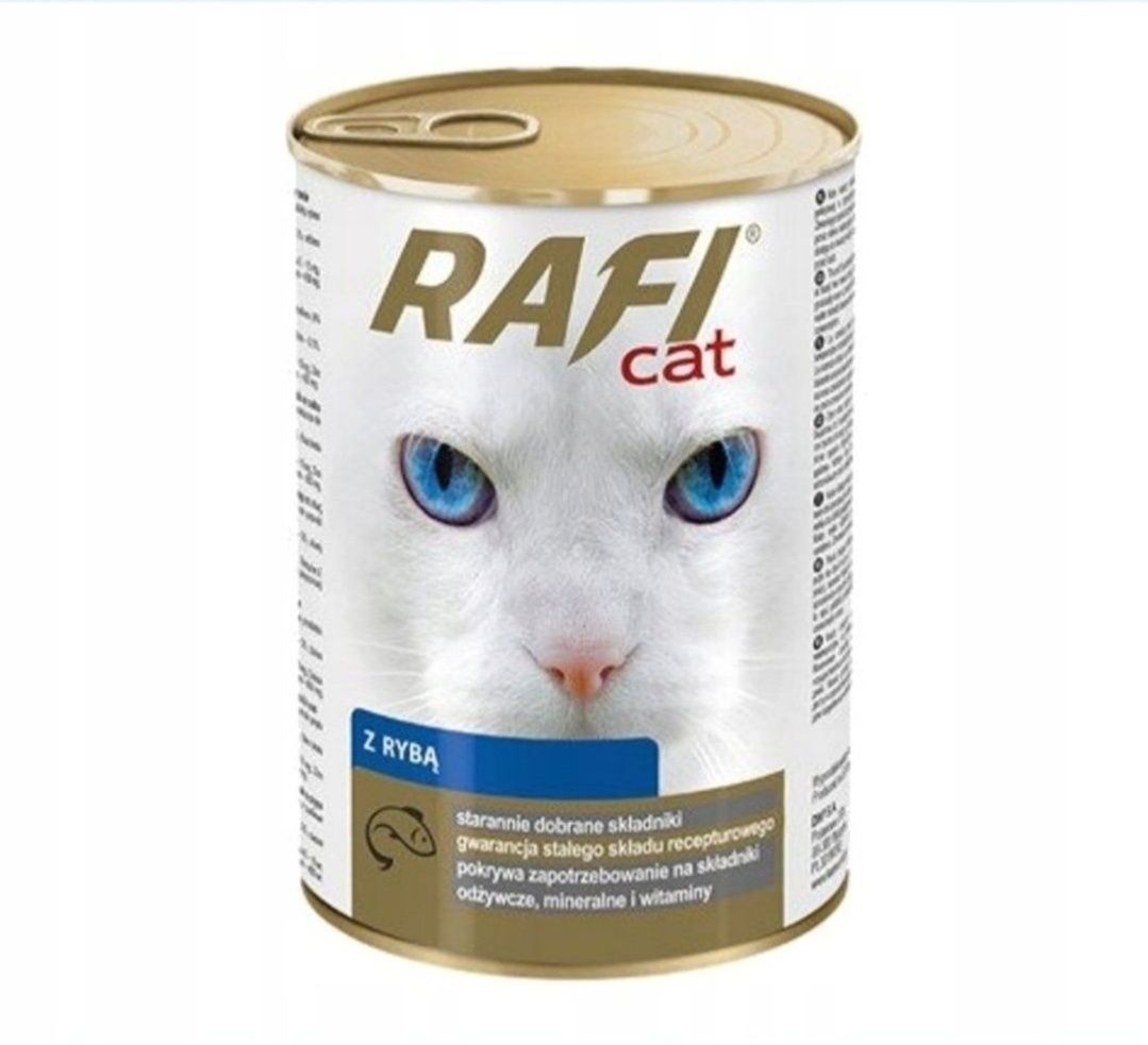 Karma Rafi Cat 24x400g Mokra Puszka Mix Wołowina Ryba Drób Dolina Note