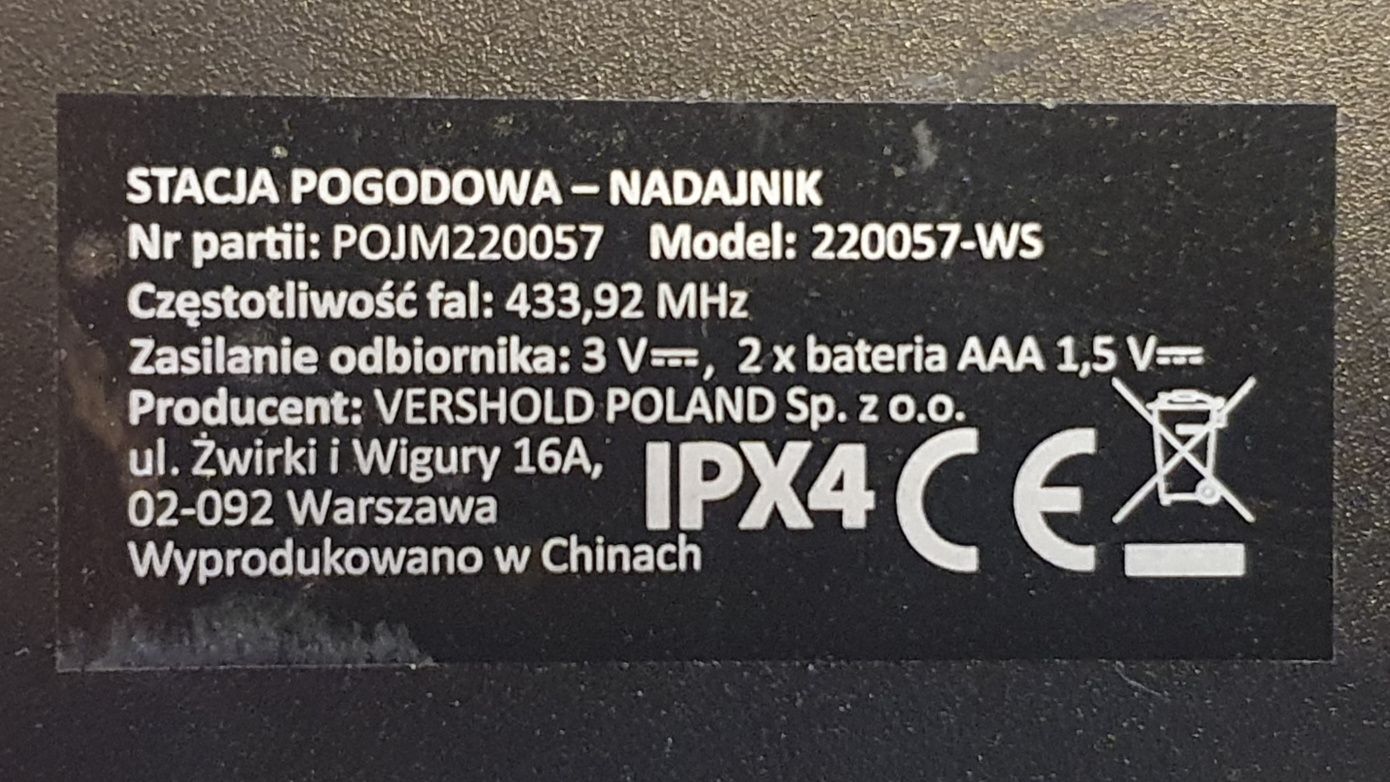 Stacją pogody termometr zewnętrzny wewnętrzny bezprzewodowy