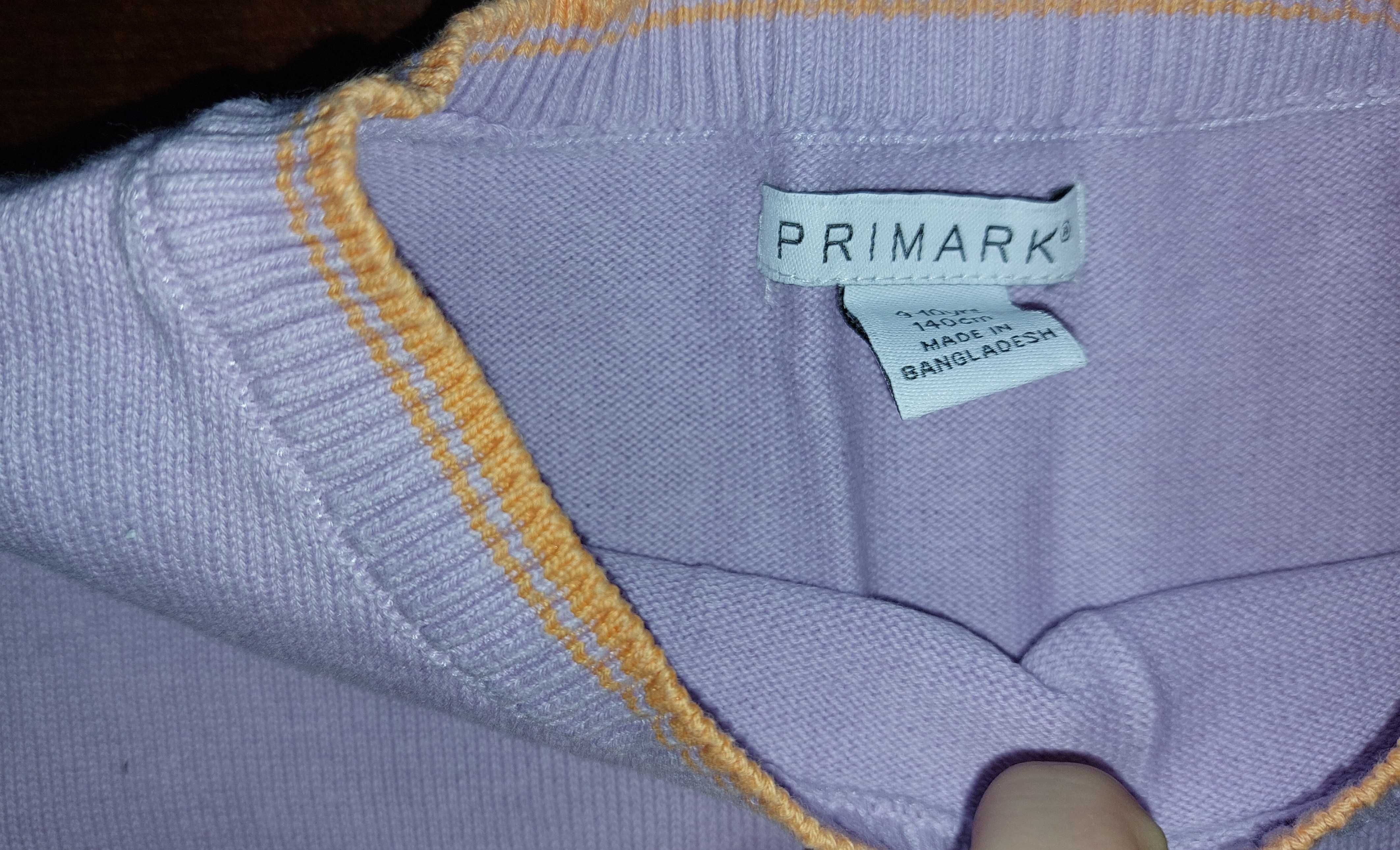 Primark, Liliowy sweterek "Weekend" dla dziewczynki, rozmiar 140