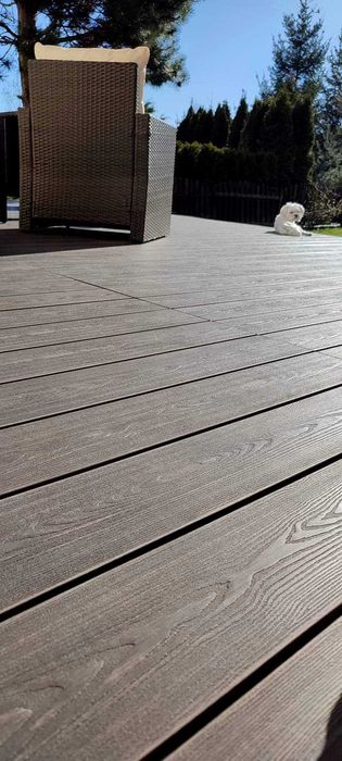 Deska tarasowa 3D kompozyt brąz, szary, antracyt deseń drewna różne dł