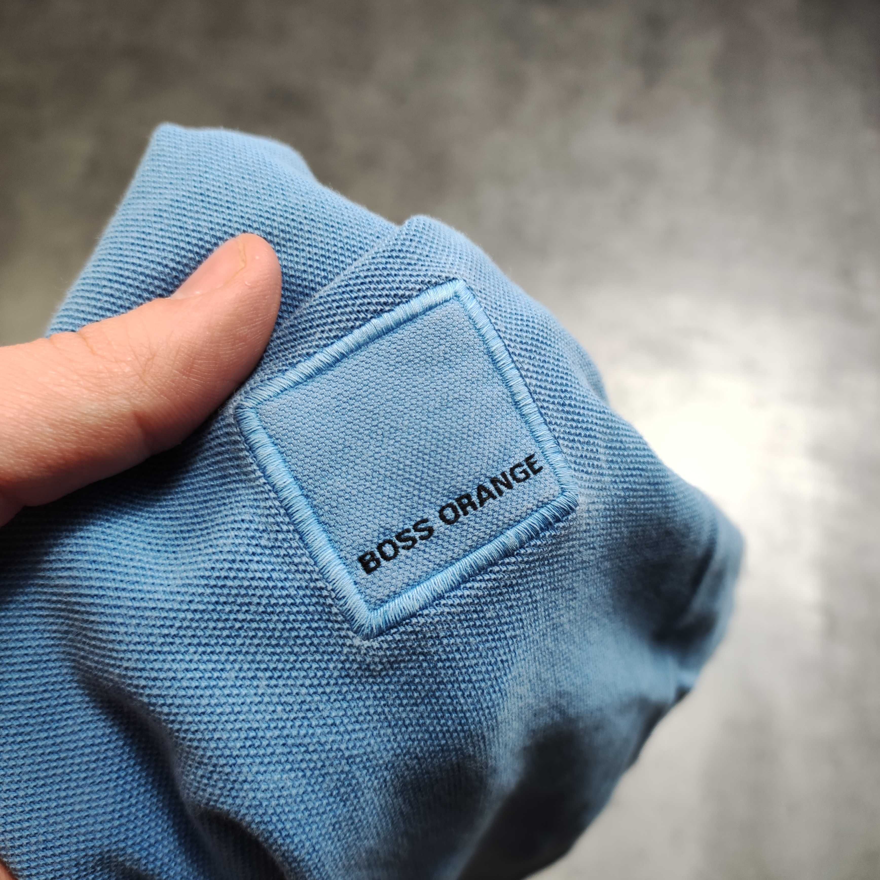 MĘSKA Koszulka Elegancka Hugo Boss Orange Haft Logo Polo Bawełna