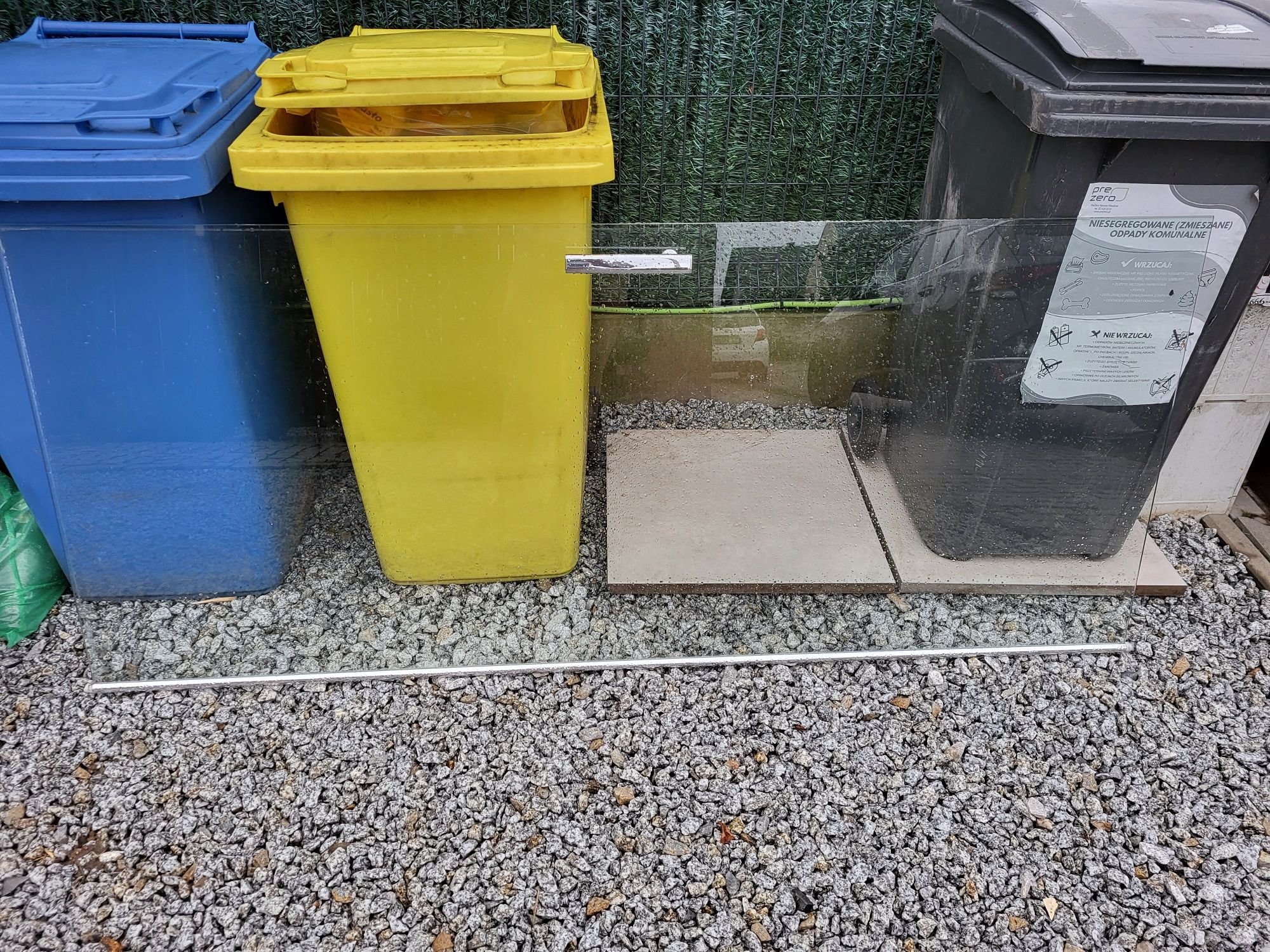 Drzwi prysznicowe szklane, szyba