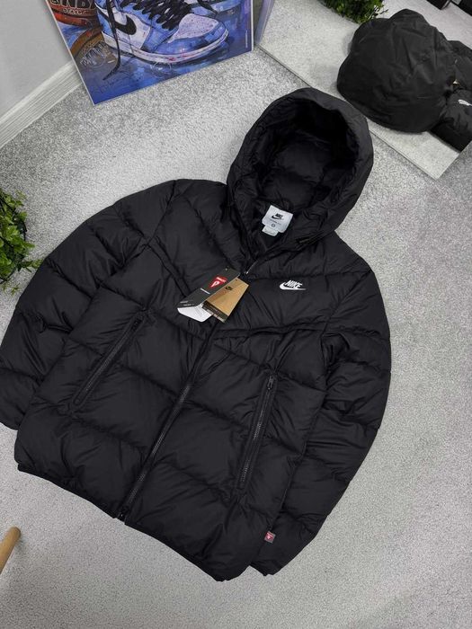 !SALE! Чоловіча куртка Nike NSW Black XS S M L XL XXL пуховик найк нсв