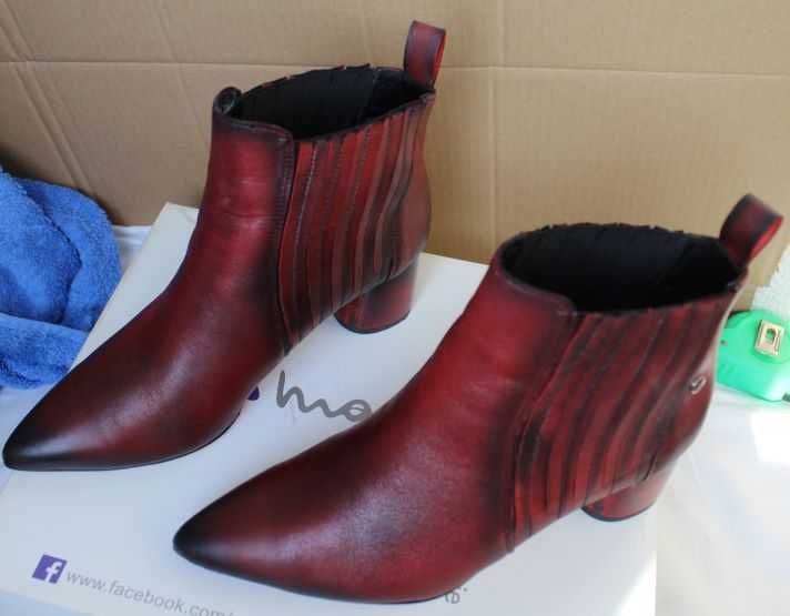 botki, buty damskie skóra licowana r.39, MACIEJKA