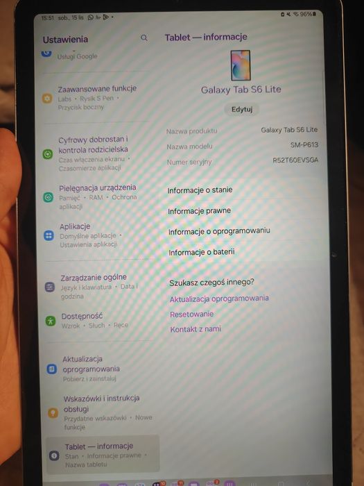 Tablet Samsung Galaxy s6 lite