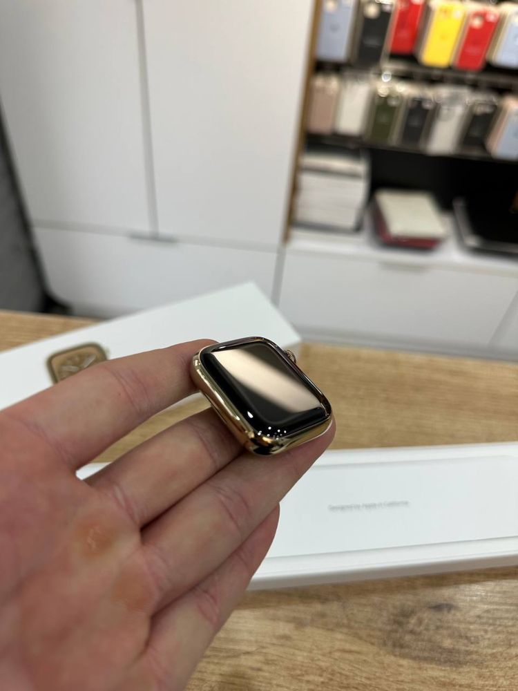 Apple Watch 8 41мм Gold Stainless Steel ідеал 100% Graphite NEW новий