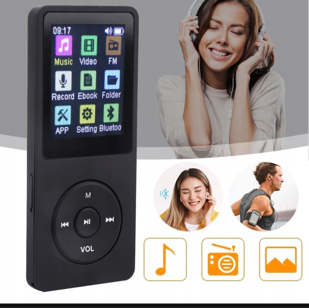 Odtwarzacz MP3 MP4 Bluetooth 32GB Radio FM HIFI Przenośny Menu