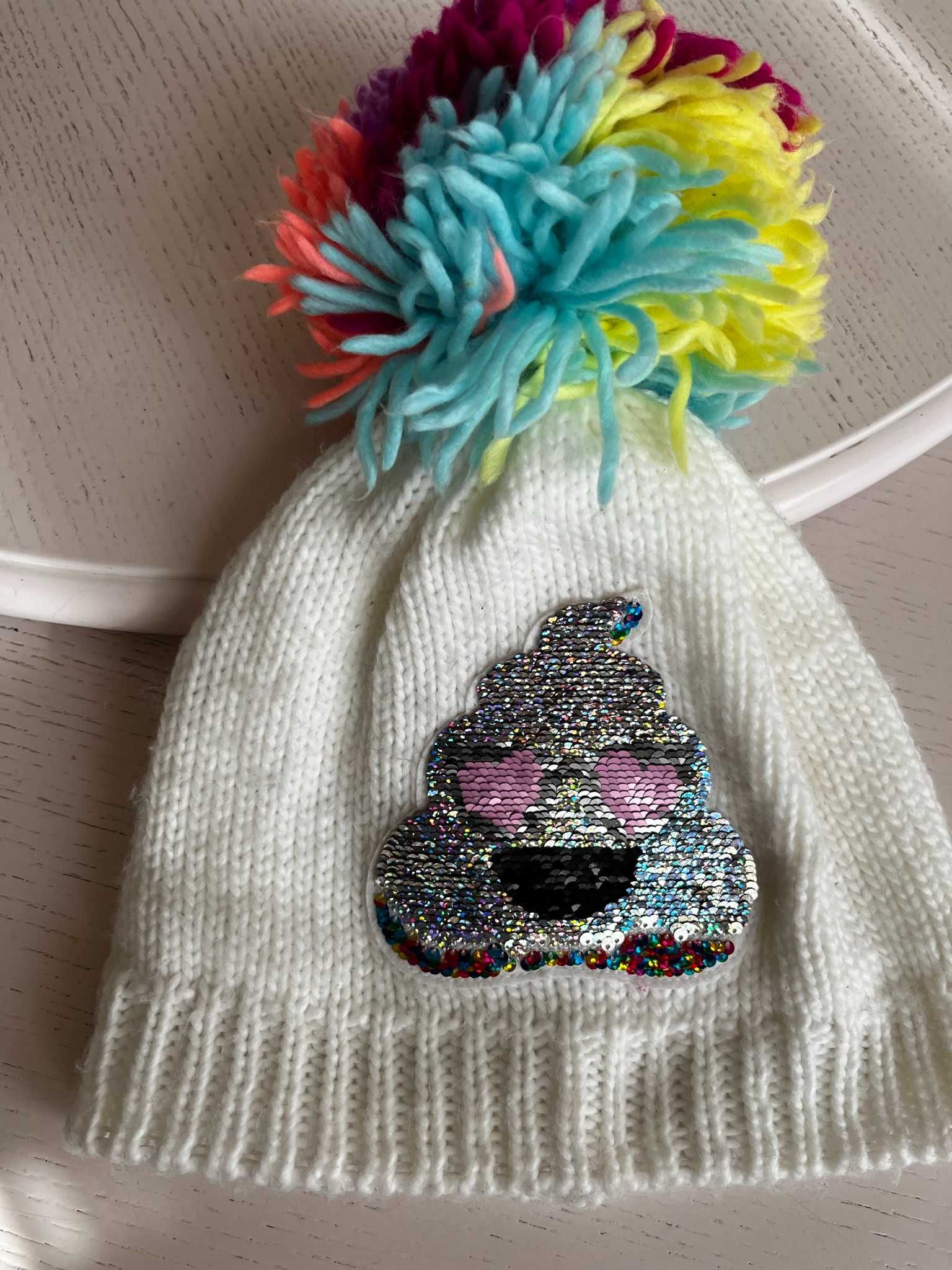 Шапка зимова Children´s Place emoji L-XL, 8 вязана помпон какашка