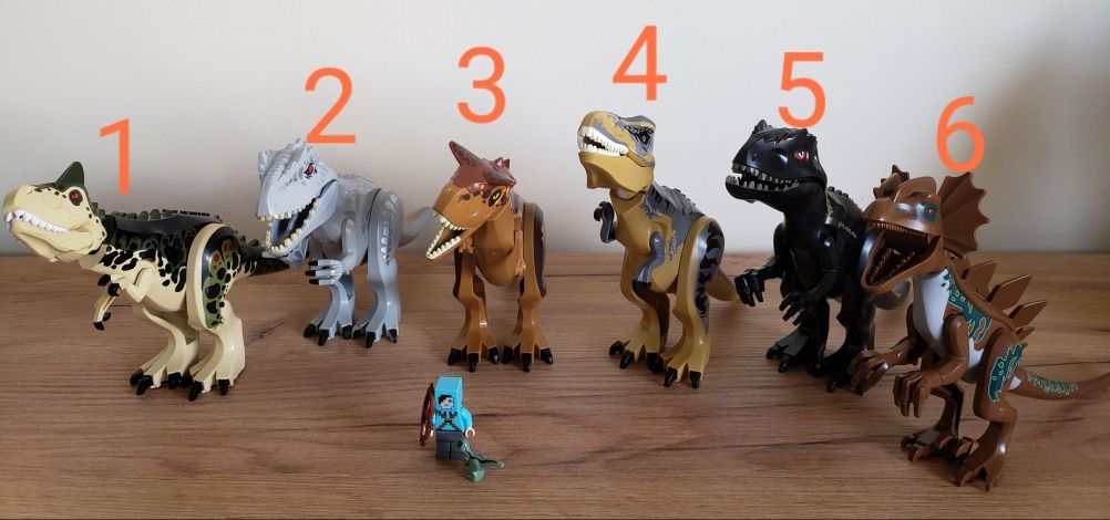 Tyranozaur Byczek Karnotaur Dinozaur NR 3 duży j. Lego 28cm bestia Jur