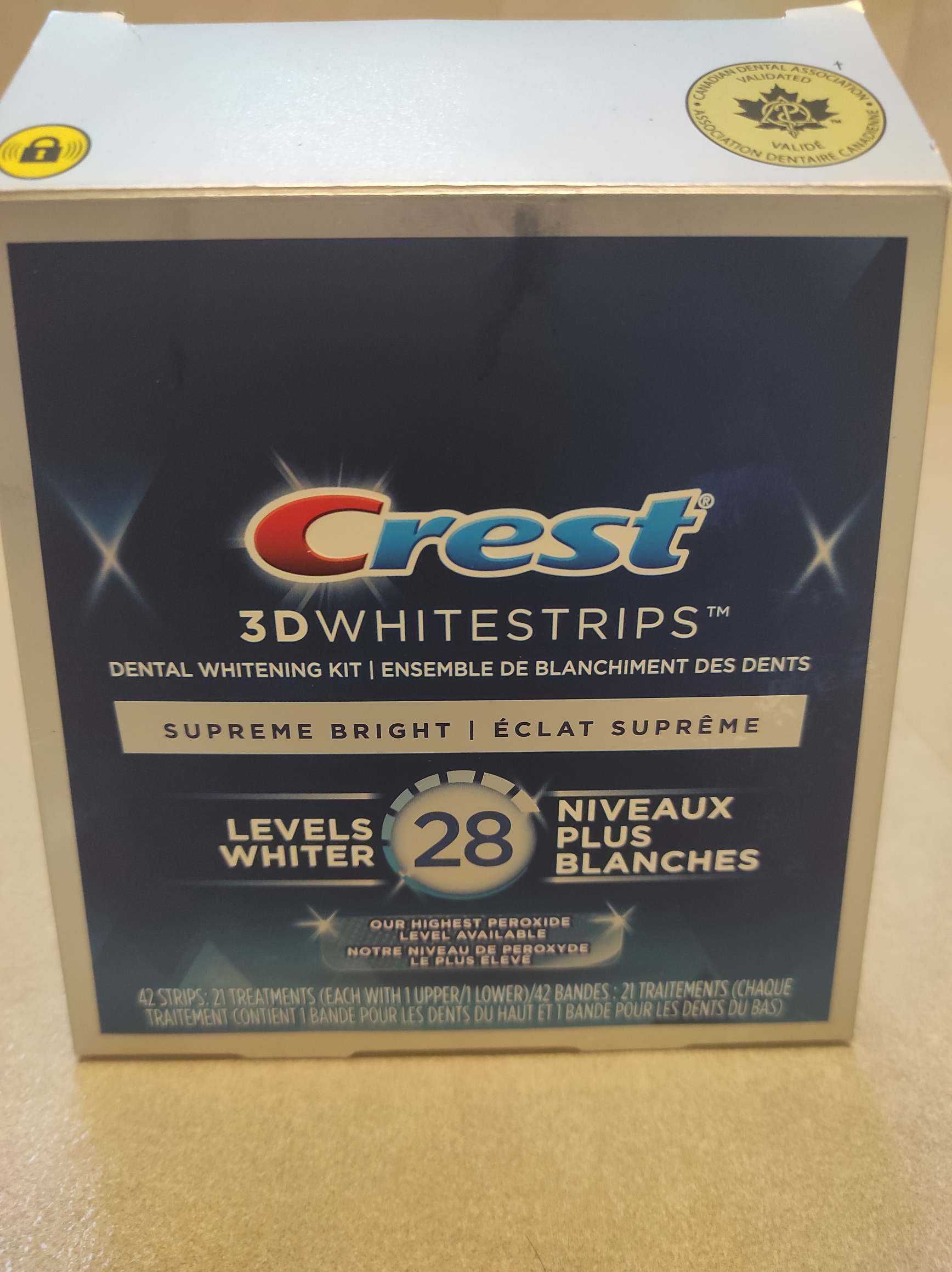 14 sztuk - paski wybielające zęby Crest 3D Whitestrips Supreme Bright