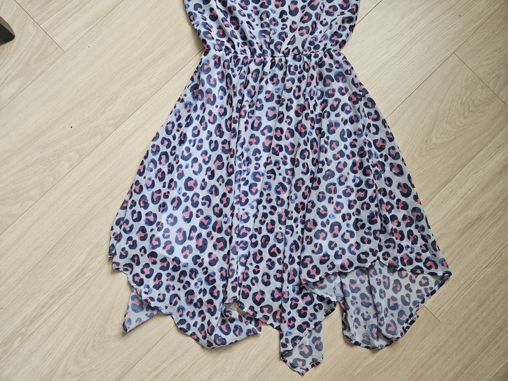Elegancka szyfonowa sukienka H&M, rozm 158