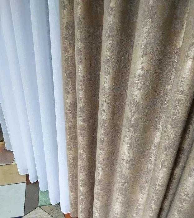 Штори мрамор ,мікровелюр,льон. На замовлення.Готові комплекти.