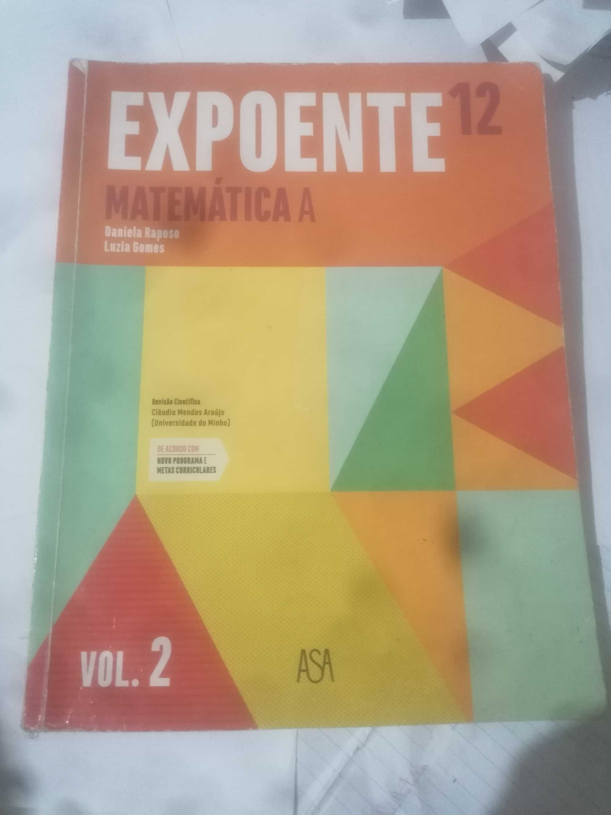Livro de Matemática "Expoente 12" 12º Ano