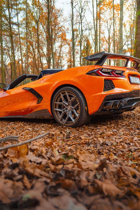 Wynajem samochodu Chevrolet Corvette C8 do teledysku filmu event sesji