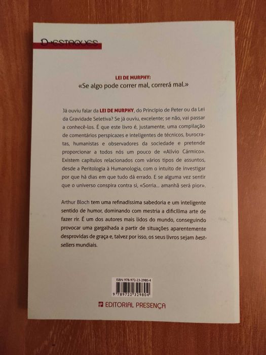 Arthur Bloch - Lei Murphy (Novo-Portes gratuitos)