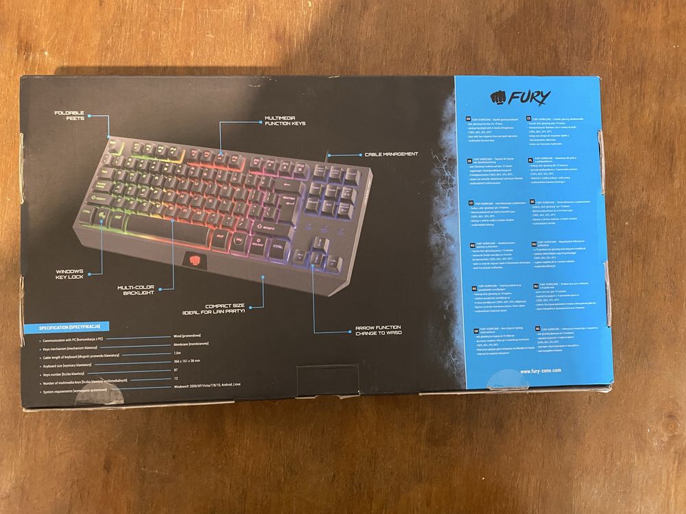 Klawiatura FURY Hurricane TKL