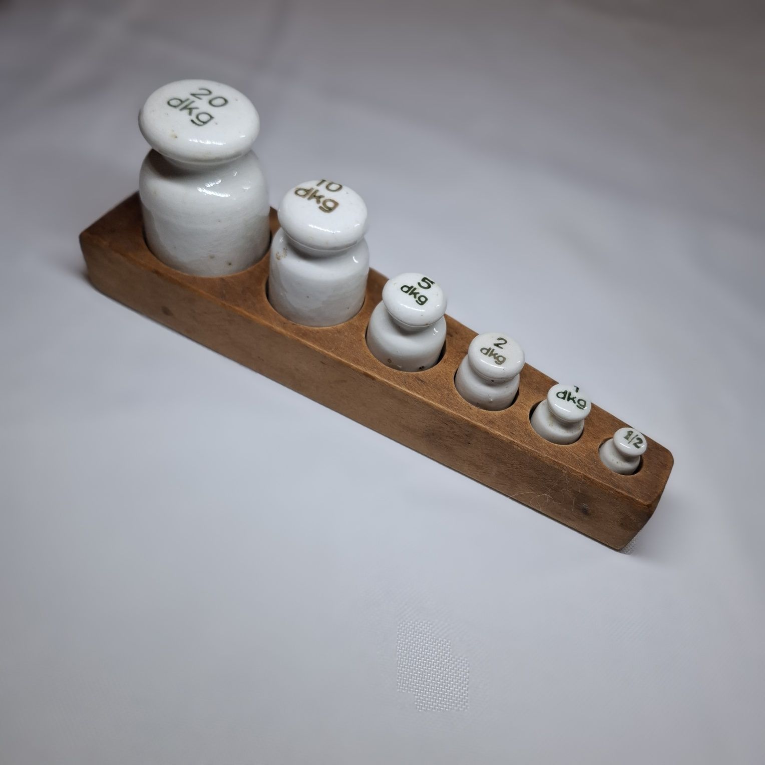 Odważniki porcelanowe komplet