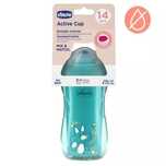 Kubek niekapek termiczny 266ml turkusowy 14m+. Chicco