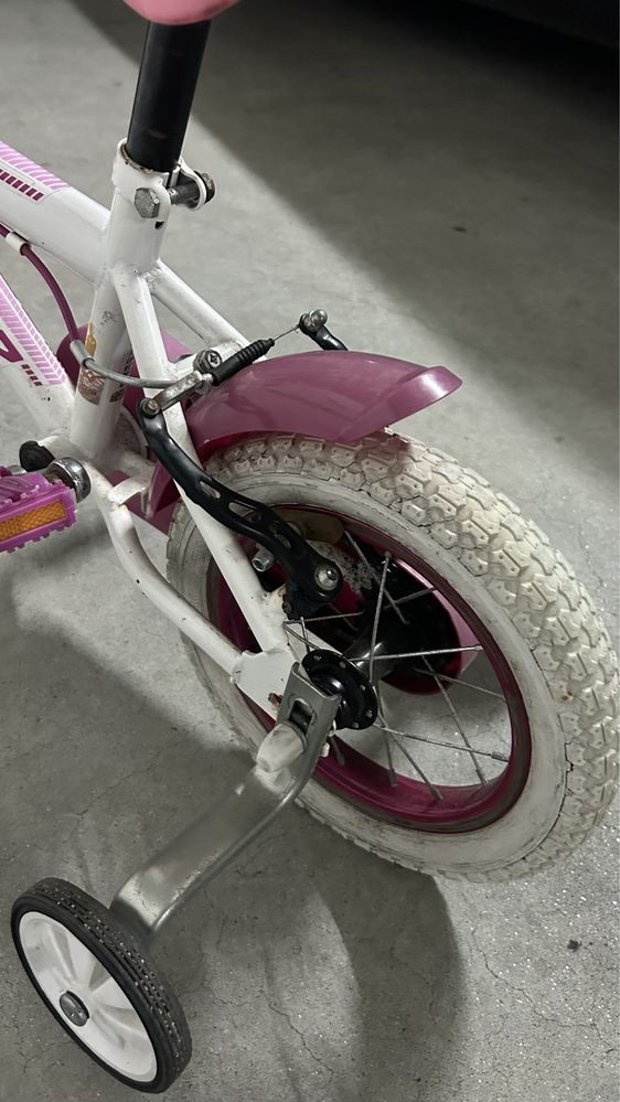 Bicicleta com rodinhas roda 12 menina