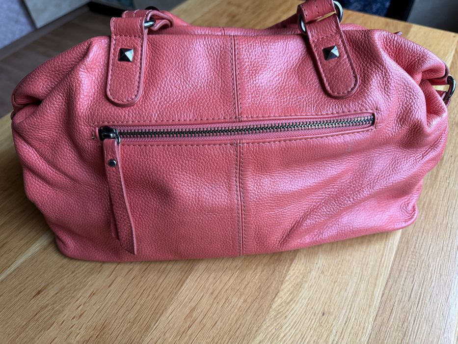 Шкіряна червона сумка