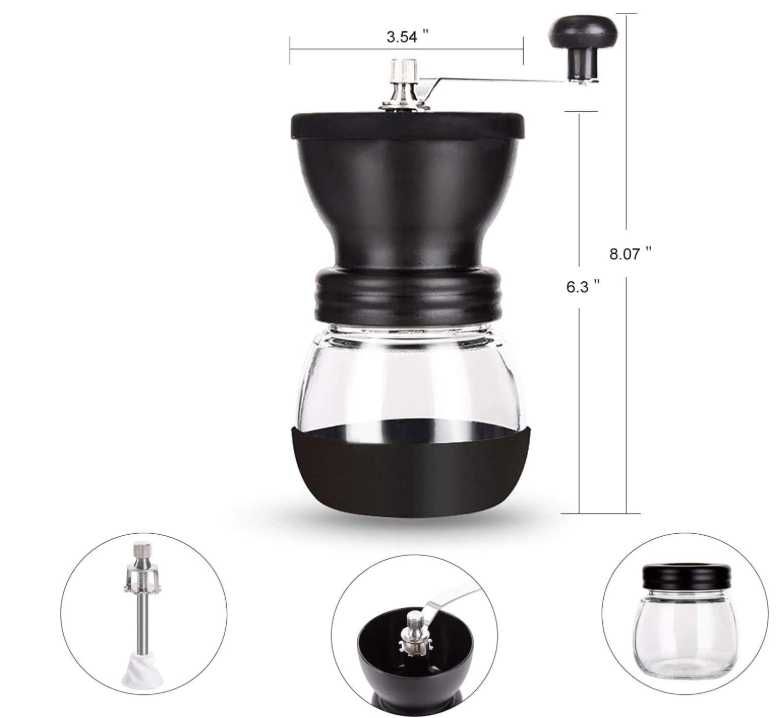 Ręczny młynek do kawy dwa słoiki 325ml PARACITY