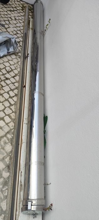 Tubo inox transporte varas desentupir