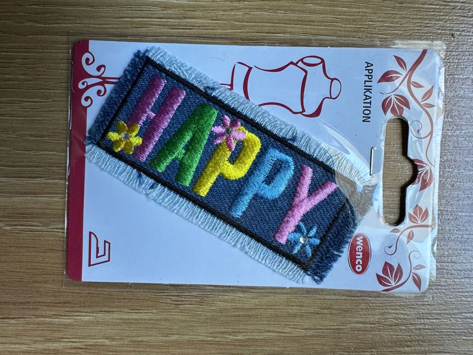 Łata Aplikacja do zaprasowania Happy kolorowa Wenco