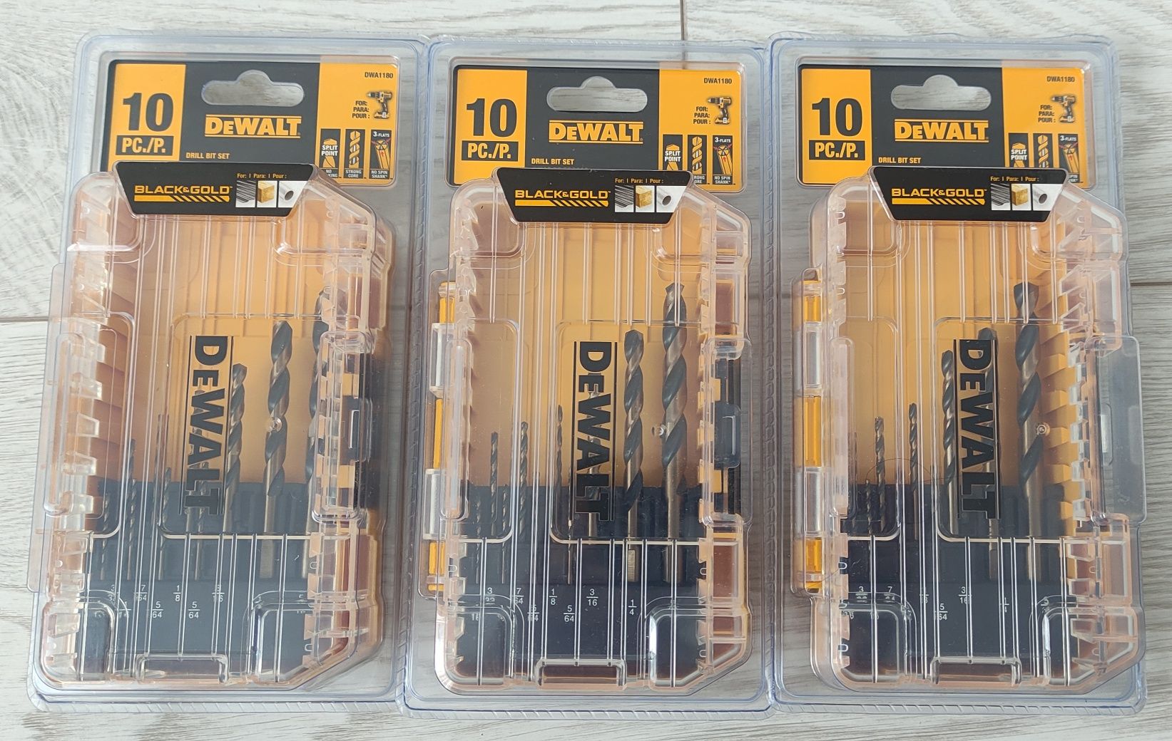 DeWALT DWA1180 набір сверл 10 шт BLACK&GOLD З США ОРИГІНАЛ