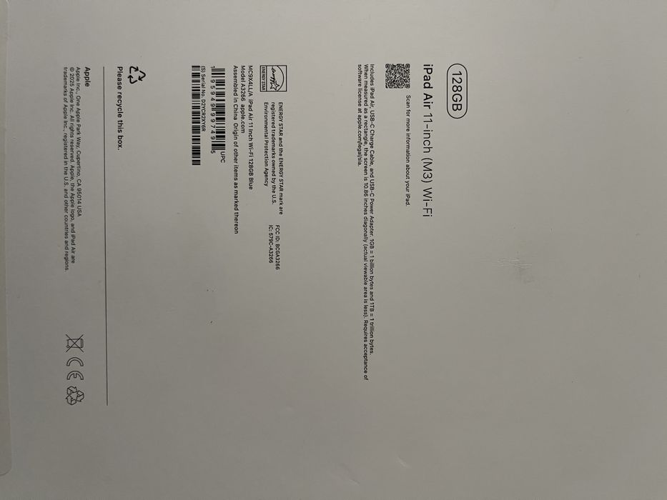 iPad Air 11’’ M3 Wi-Fi 128GB Blue + Apple Pencil USB-C