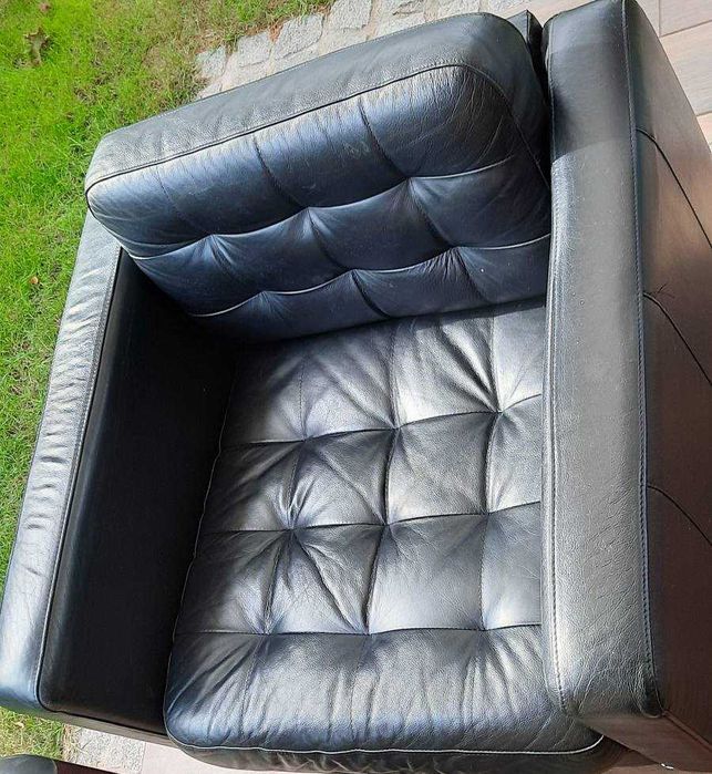 Kanapa skórzana z fotelem IKEA