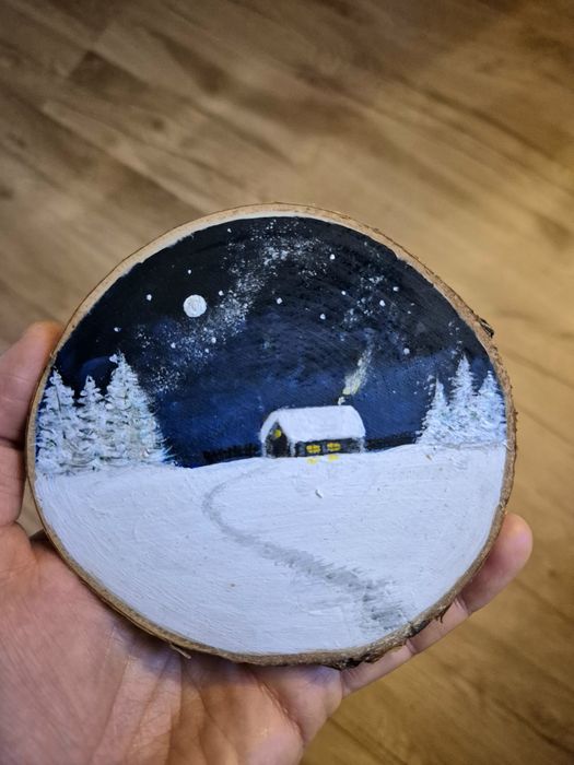 Podkładka pod kubek "Zimowy krajobraz"