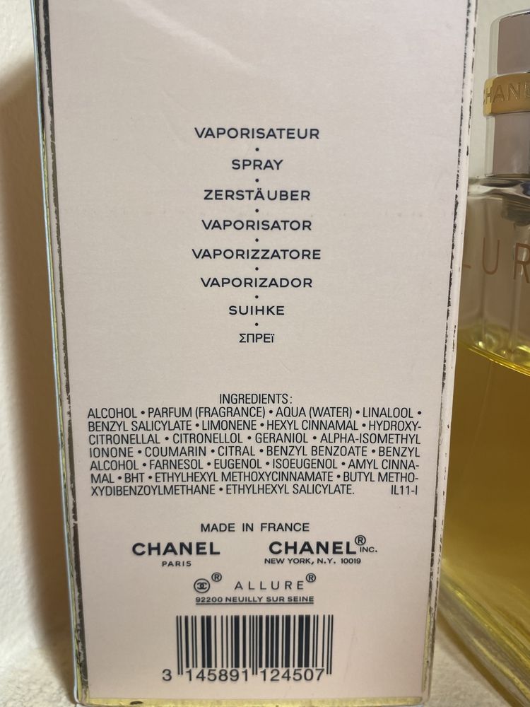 Туалетная вода  Chanel Allure Оригинал Шанель Аллюр