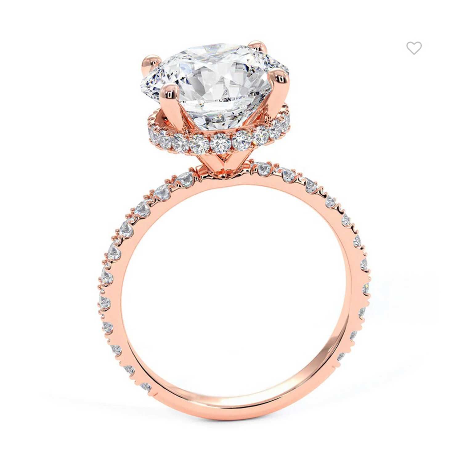 Женское золотое кольцо с бриллиантом 4,00 карат Для предложения. НОВОЕ