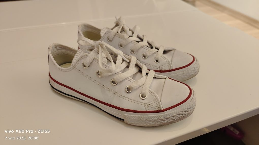 Buty Converse 32 33 wkladka 21 cm skórzane