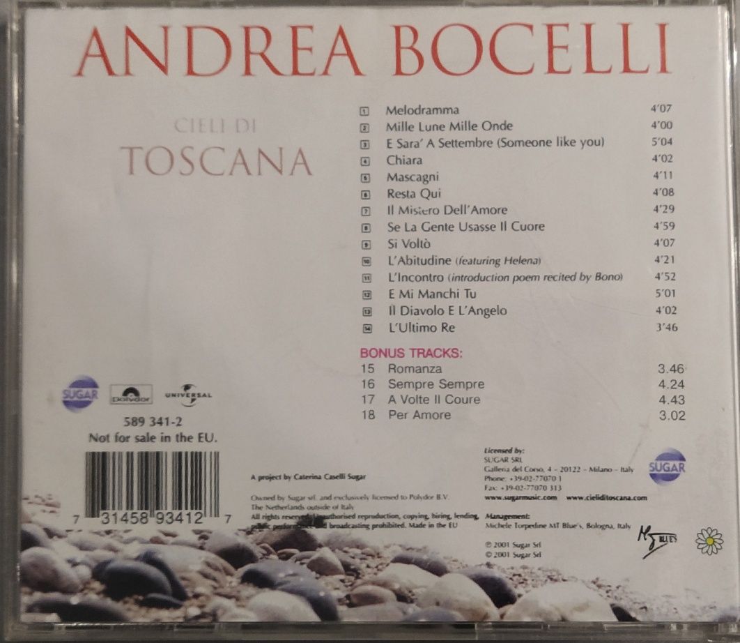 CD Cieli Di Toscana Andrea Bocelli