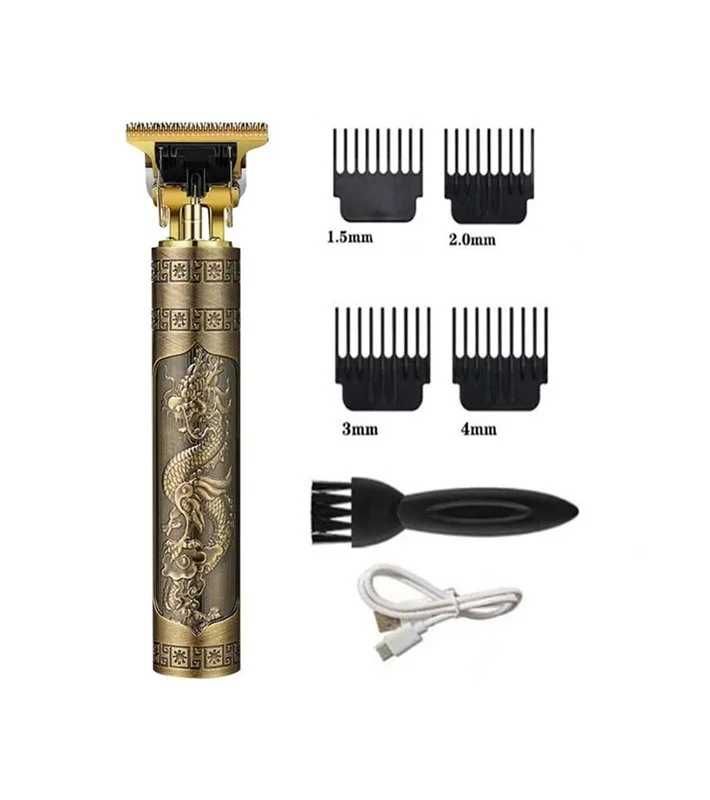 Máquina de Cortar Cabelo/Barba Recarreg, 4 Pentes  Preto ou Dourado