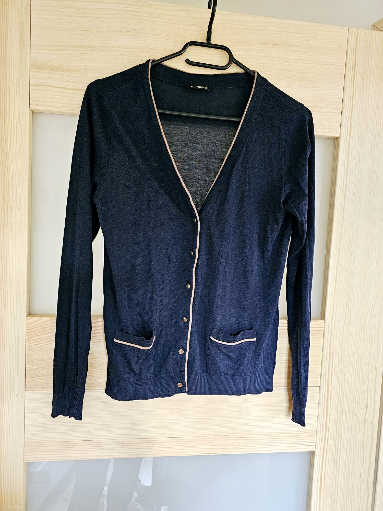 Granatowy kardigan Massimo Dutti m 38