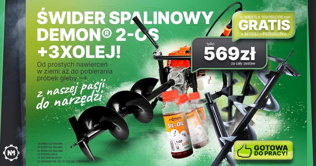 Świder Spalinowy 2-os Wiertła 100/150/200