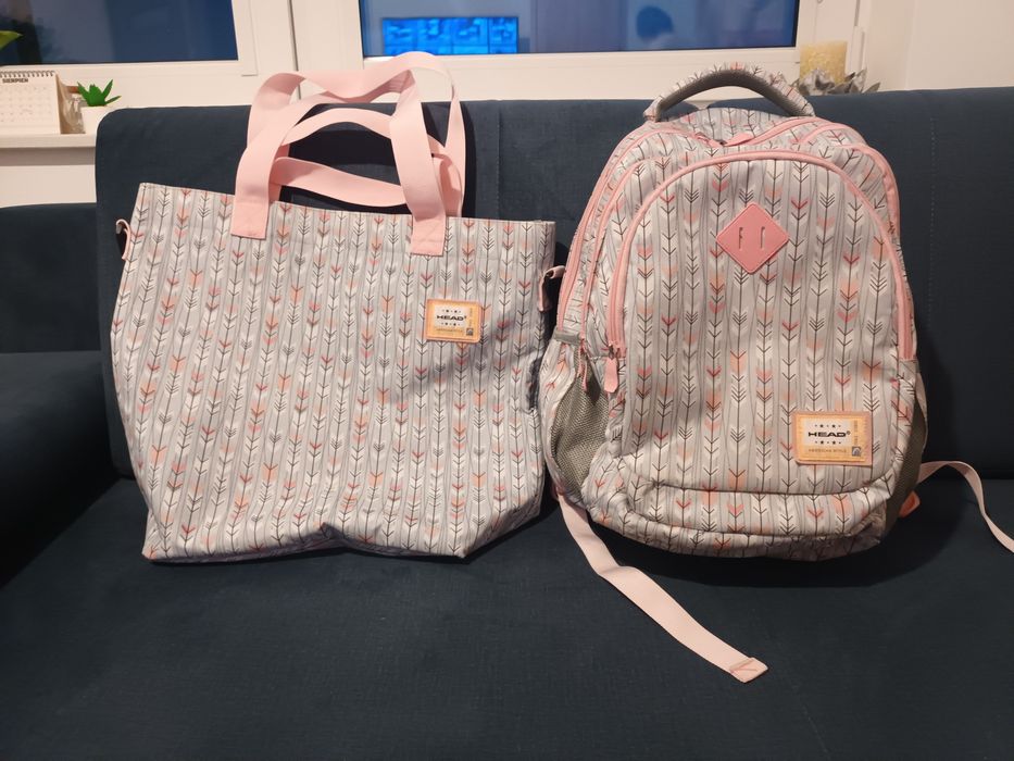 Plecak szkolny z torbą