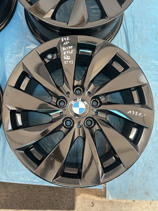 545 Felgi Aluminiowe Oryginał BMW R 17 5x120 otwór 72,5 B Ładne Czarne