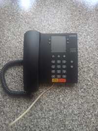 Telefone preto com visor