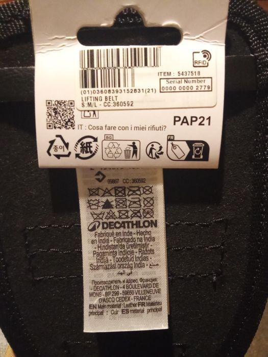 Cinto de musculação/lifting novo