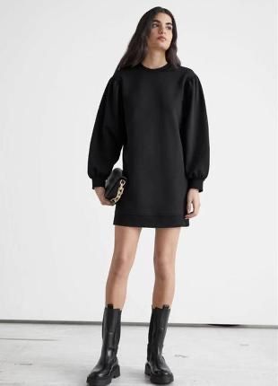 Сукня світшот з об’ємним рукавом & other stories