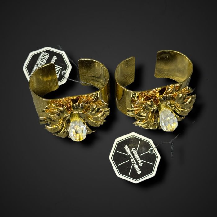 Obrączki do serwetek Crystal Temptations złocone Swarovski b5/11159