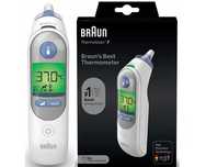 braun irt6520 termometr douszny + kapturki + baterie