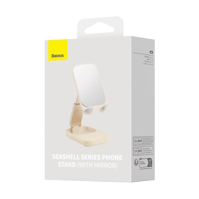 Regulowany stojak na telefon z lusterkiem Baseus Seashell Series